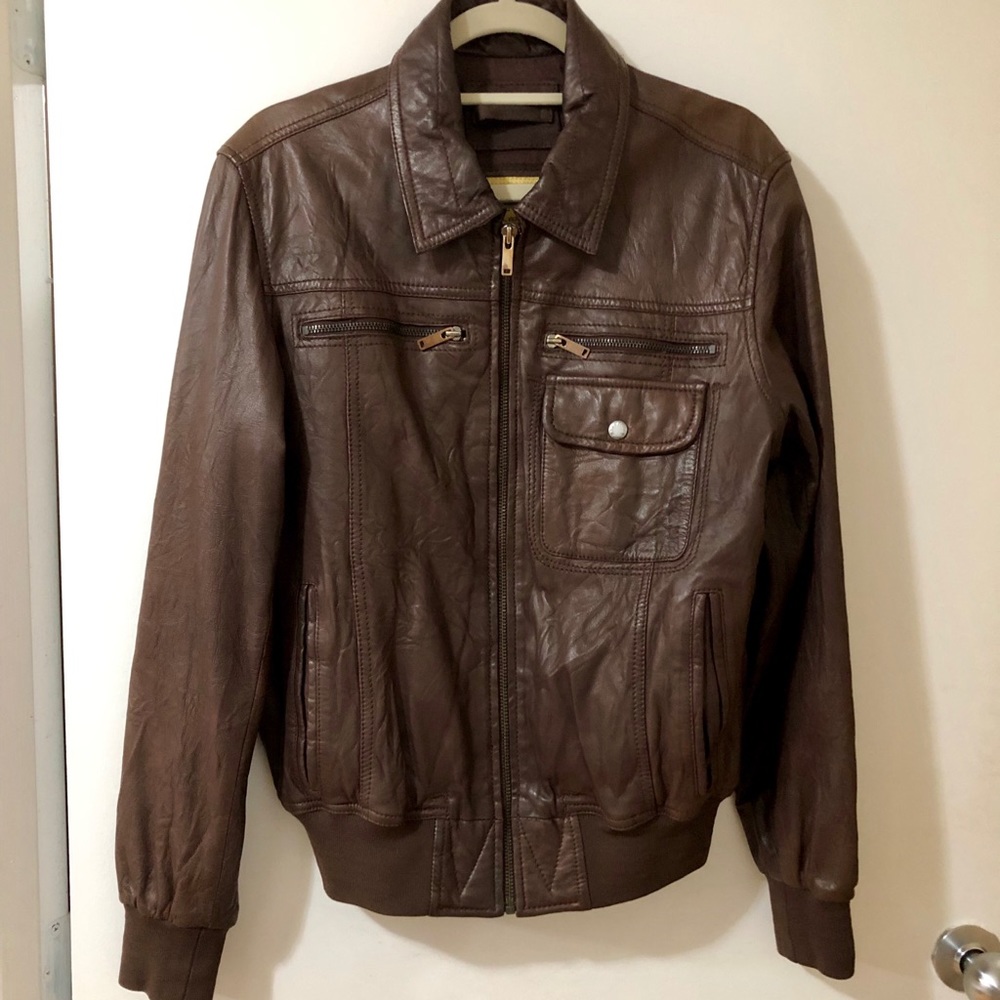 Bomber-Jacket-real leather 100%- made in Italy